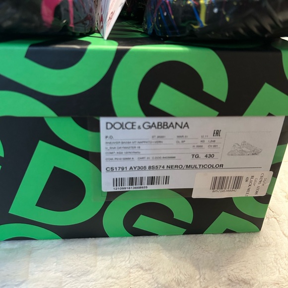 Dolce & Gabbana Logo Daymaster Hand-painted Sneakers - Picture 4 of 9